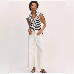 Everlane The Mariner Cropped White Wide-Leg Denim